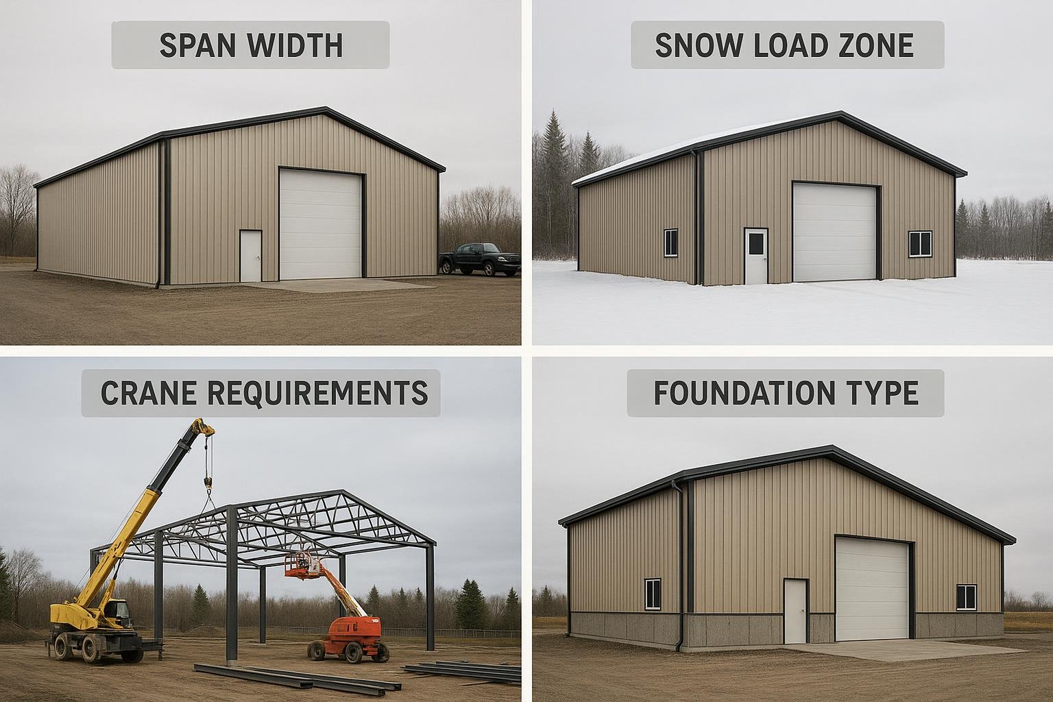 Illustration of key cost drivers for steel frame construction projects in Canada